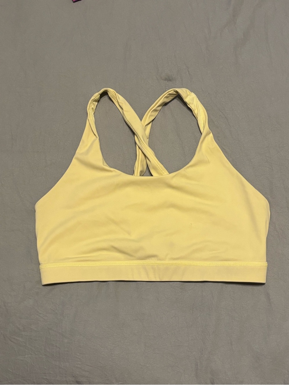 Born Primitive Soft Yellow Crisscross Sports Bra